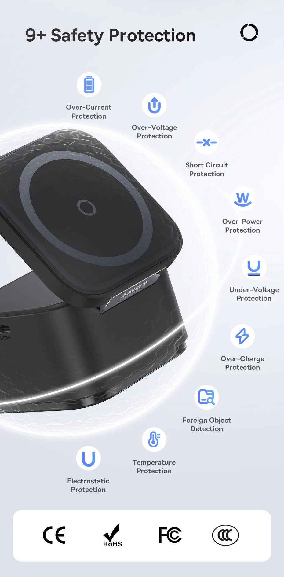 Baseus 3 in 1 25W Magnetic Wireless Charger Stand 15W Fast Wireless Charging Desktop Dock Station For iPhone16 15 14 13 Airpod