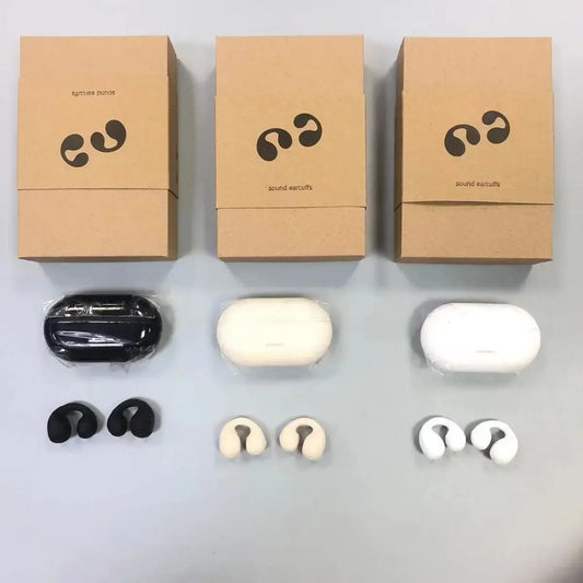 Cross-border explosive non-in-ear bone conduction ear clip Bluetooth headset true wireless in-ear high-quality sports hanging