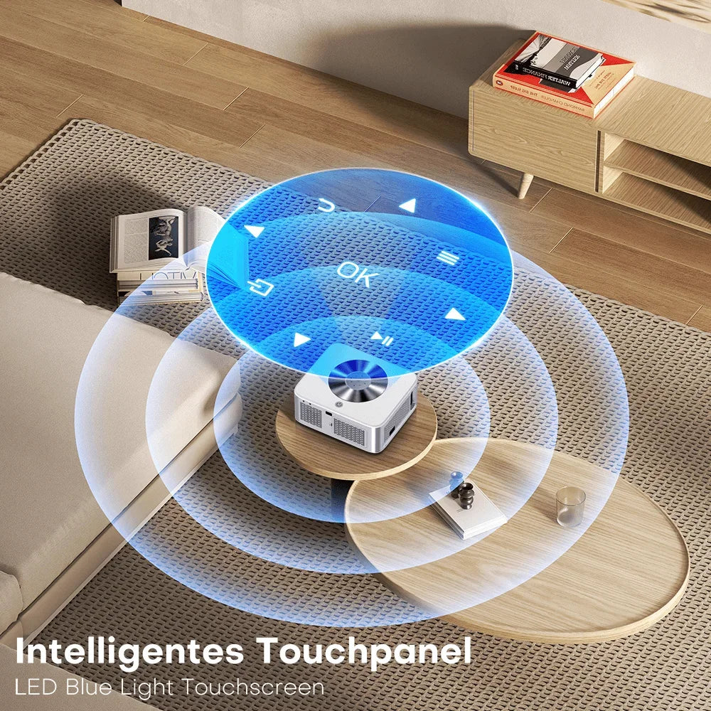XIWBSY 1000ANSI Portable Projector 25000Lumens Auto Focus/Keystone Android Projector 4k Video Home Theater Cinema Proyector