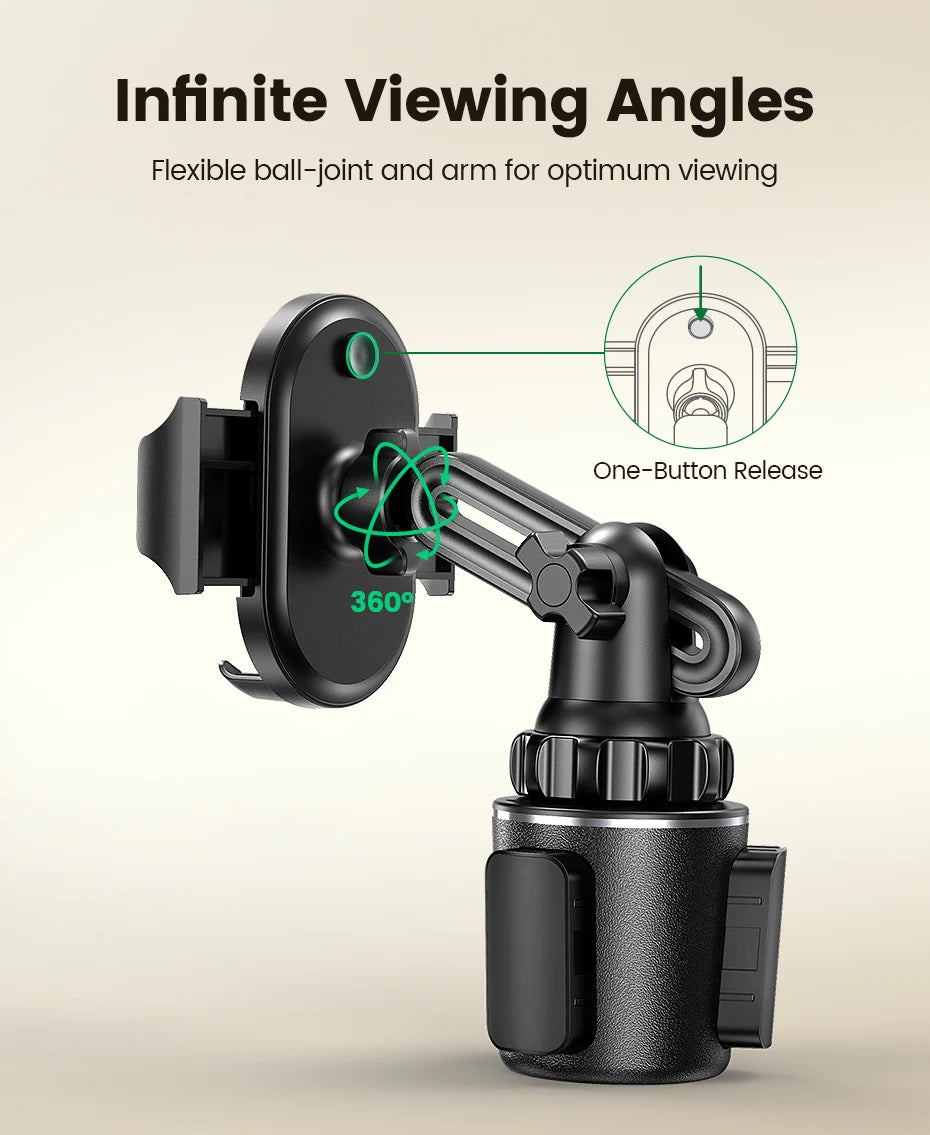 UGREEN Car Cup Phone Holder for Mobile Phone Stand in Car Phone Holder Stand for iPhone 15 14 Pro Max Xiaomi Huawei Phone Stand