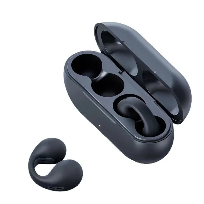 Cross-border explosive non-in-ear bone conduction ear clip Bluetooth headset true wireless in-ear high-quality sports hanging